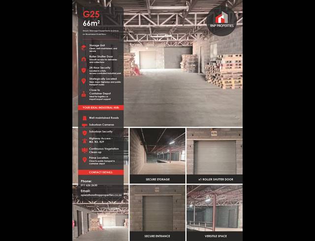 Industrial property to rent in HERIOTDALE